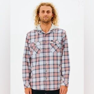 Rip Curl Big Boys Ranchero Hoodie Flannel Shirt